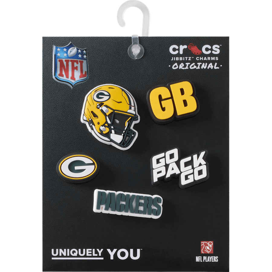 NFL Green Bay Packers 5 Pack Jibbitz Shoe Charm - Crocs