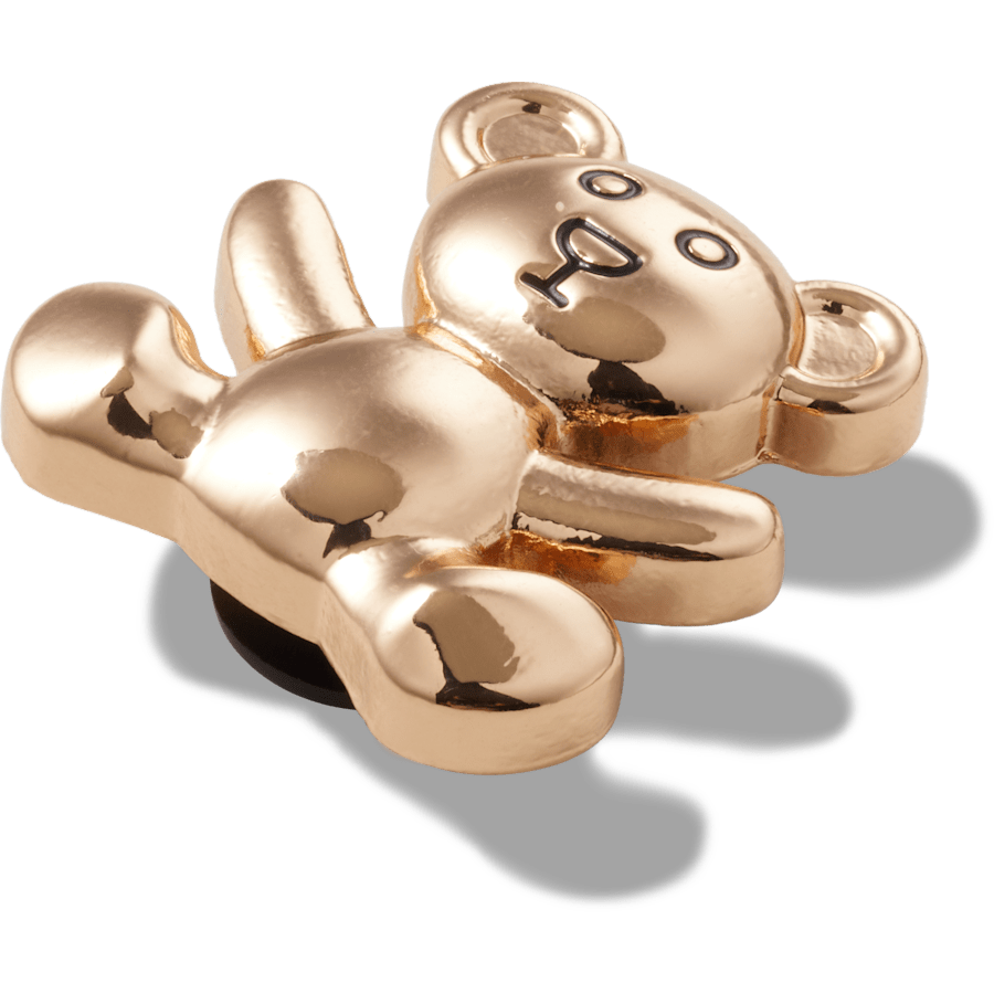 Gold Teddy Bear Jibbitz Shoe Charm - Crocs