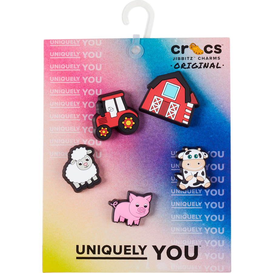 Cutesey Farm Animal 5 Pack Jibbitz Shoe Charm - Crocs