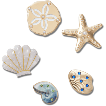 Gold Seashell 5 Pack Jibbitz™ charms - Crocs