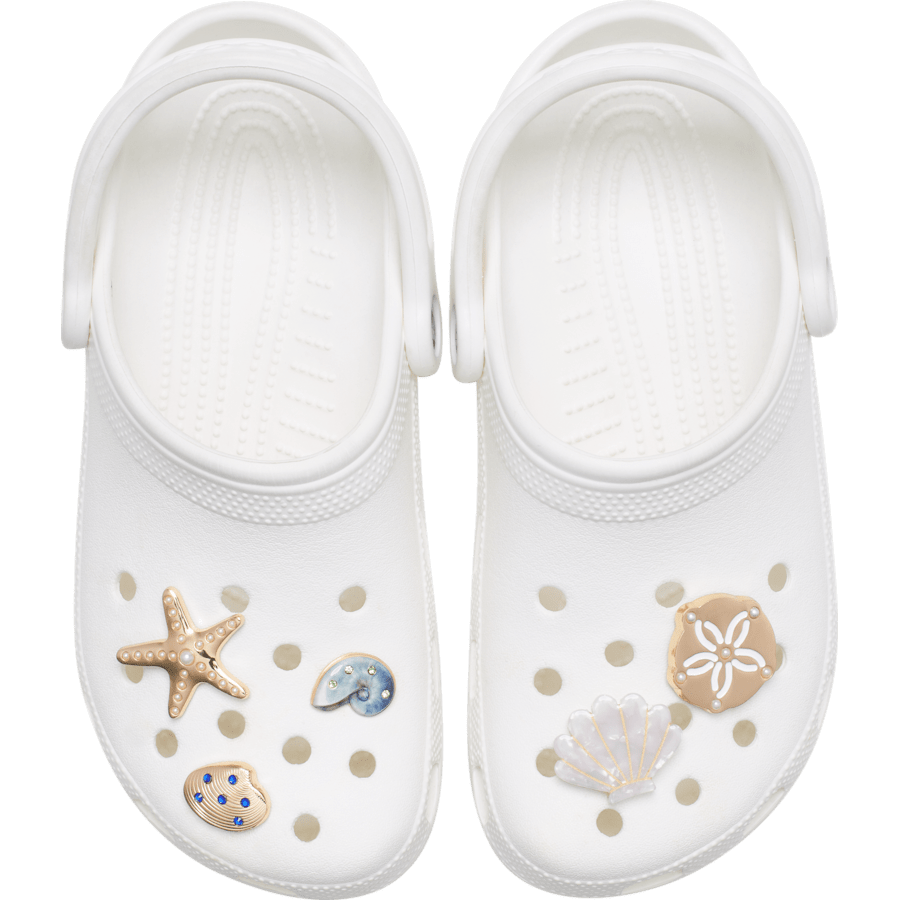 Gold Seashell 5 Pack Jibbitz™ charms - Crocs