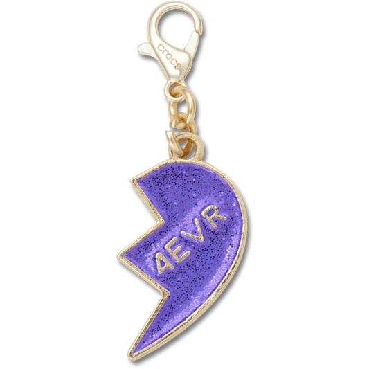 Purple Glitter BFF Charm Right Jibbitz Shoe Charm - Crocs