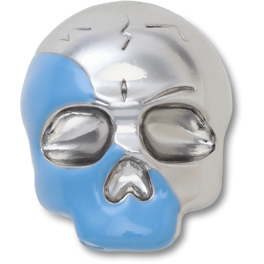 Silver and Blue Enamel Skull Jibbitz™ charms - Crocs