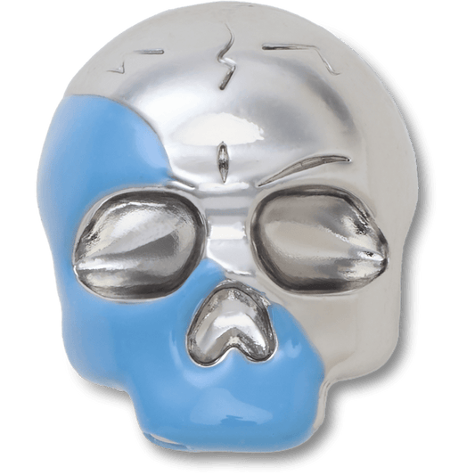 Silver and Blue Enamel Skull Jibbitz™ charms - Crocs