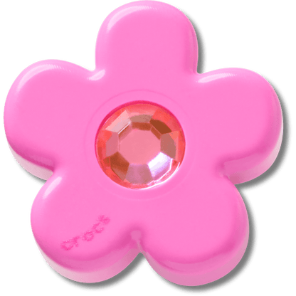 Bright Pink Flower With Gem Jibbitz™ charms - Crocs