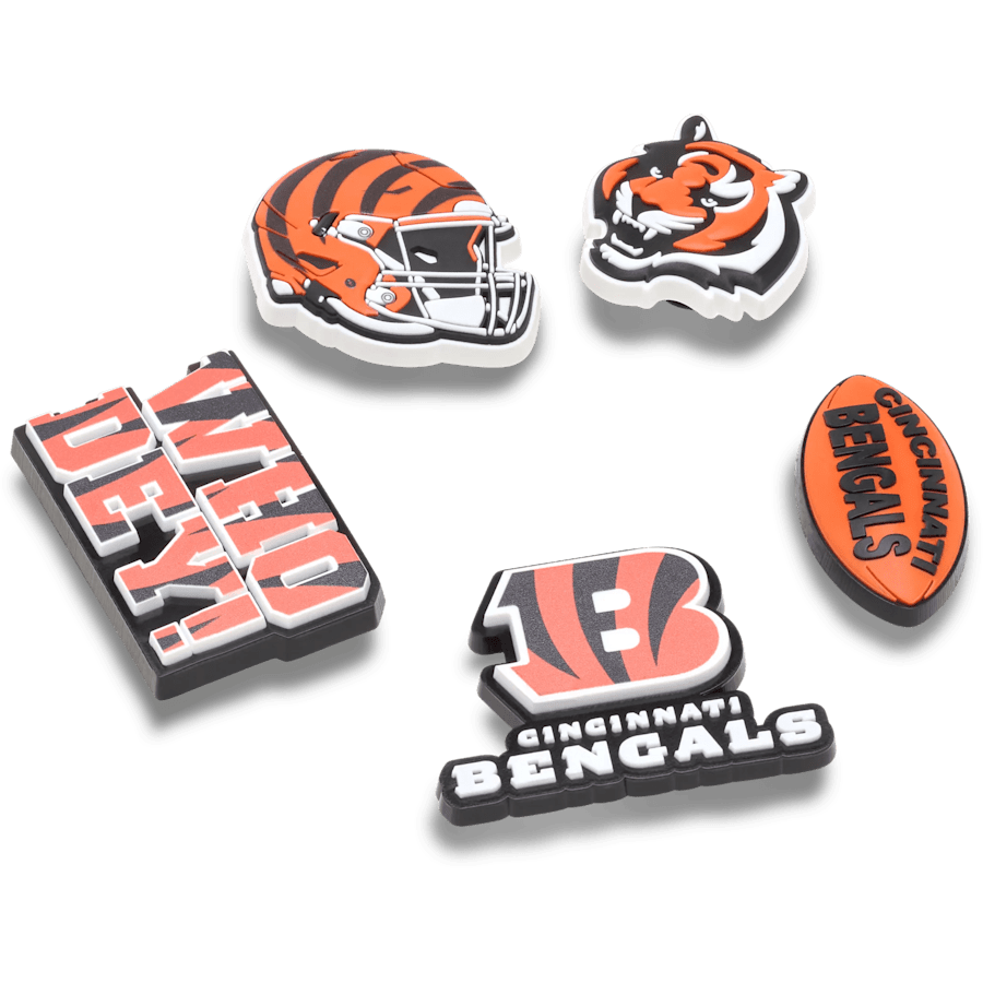 NFL Cincinnati Bengals 5 Pack Jibbitz Shoe Charm - Crocs