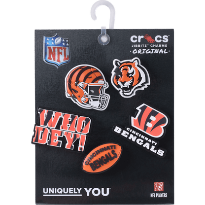 NFL Cincinnati Bengals 5 Pack Jibbitz Shoe Charm - Crocs