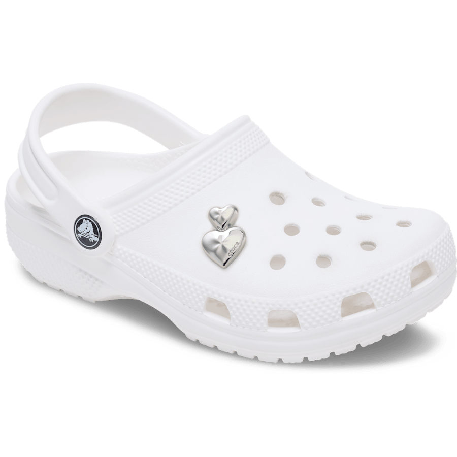 Silver Double Heart Jibbitz™ charms - Crocs