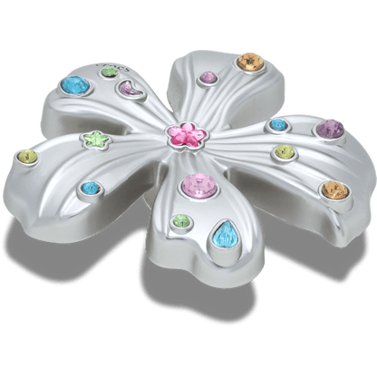 Silver Meta Gem Flower Jibbitz™ charms - Crocs