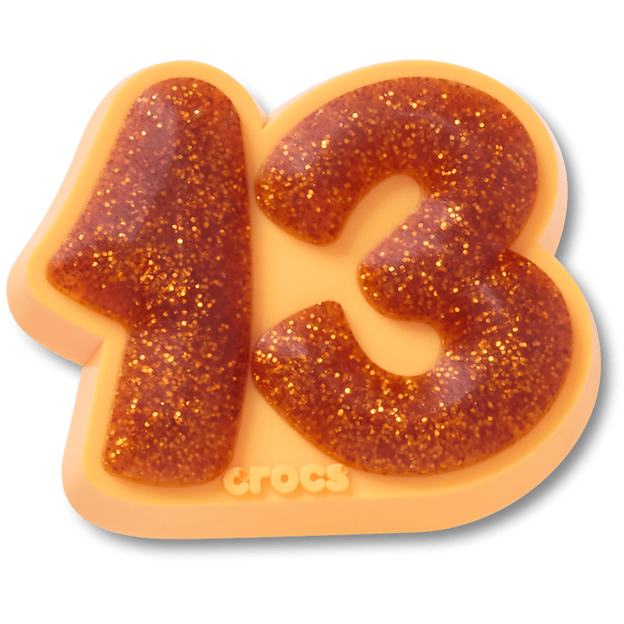 Orange Sparkly Number 13 Jibbitz™ charms - Crocs