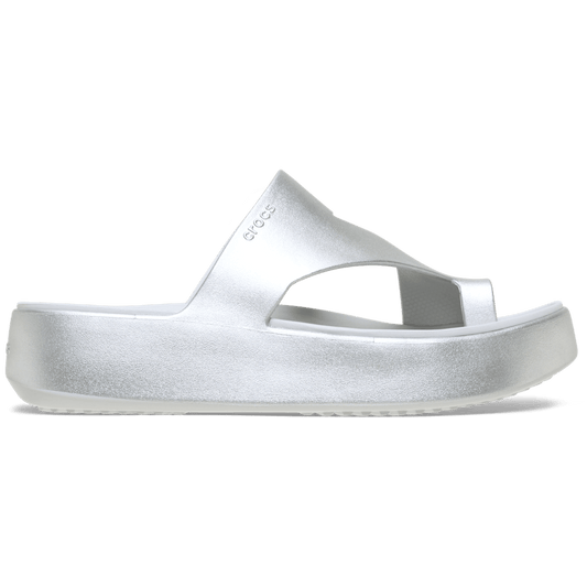 Getaway Metallic Platform Toe Loop - Crocs
